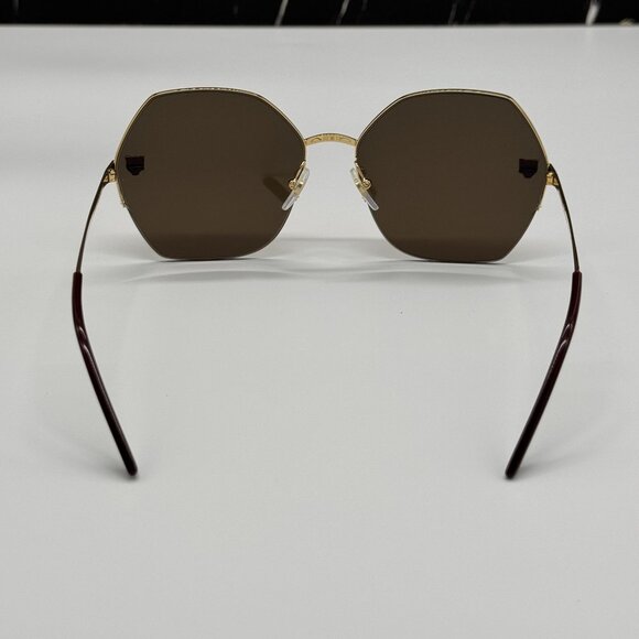 NEW CARTIER CT0332S 005 GOLD BROWN WOMEN SUNGLASSES CARTIER - Picture 9 of 15